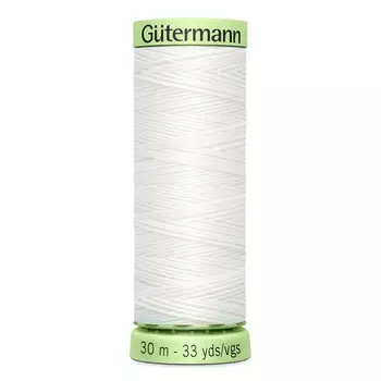 02 Нить Top Stitch для отстрочки, 30м, 100% п/э Gutermann 744506 (800 белый)