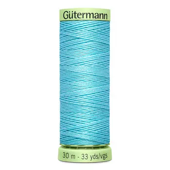 02 Нить Top Stitch для отстрочки, 30м, 100% п/э Gutermann 744506 (028 бирюзово-голубой)