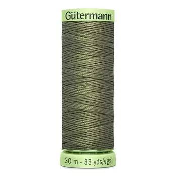 02 Нить Top Stitch для отстрочки, 30м, 100% п/э Gutermann 744506 (825 золотисто-оливковый)
