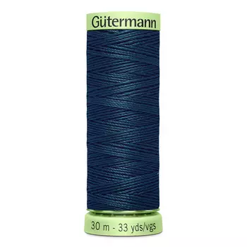 02 Нить Top Stitch для отстрочки, 30м, 100% п/э Gutermann 744506 (764 т.зеленое стекло)