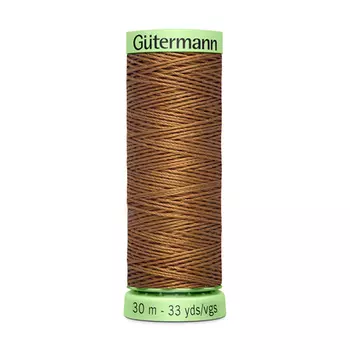 02 Нить Top Stitch для отстрочки, 30м, 100% п/э Gutermann 744506 (124 золотисто-коричневый)