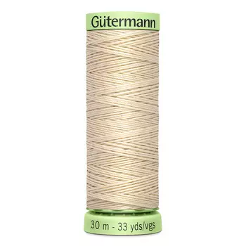 02 Нить Top Stitch для отстрочки, 30м, 100% п/э Gutermann 744506 (169 пломбир)