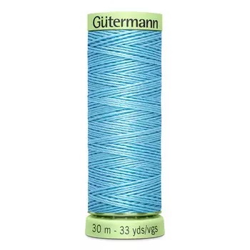 02 Нить Top Stitch для отстрочки, 30м, 100% п/э Gutermann 744506 (196 бледно-лазурный)