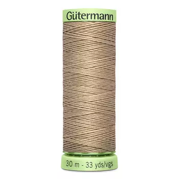 02 Нить Top Stitch для отстрочки, 30м, 100% п/э Gutermann 744506 (215 т.кремово-бежевый)