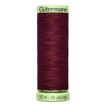02 Нить Top Stitch для отстрочки, 30м, 100% п/э Gutermann 744506 (369 винный)