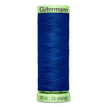 02 Нить Top Stitch для отстрочки, 30м, 100% п/э Gutermann 744506 (214 т.лазурный)