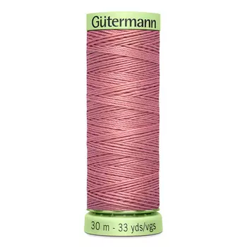 02 Нить Top Stitch для отстрочки, 30м, 100% п/э Gutermann 744506 (473 пудрово-розовый)