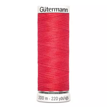 01 Нить Sew-all для всех материалов, 200м, 100% п/э Gutermann 748277 (016 красный коралл)