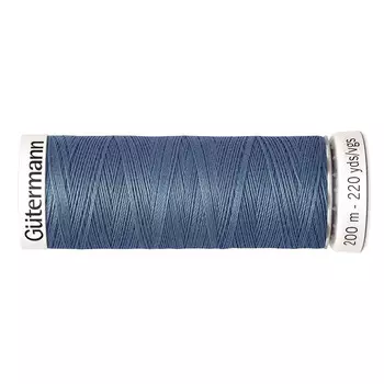 01 Нить Sew-all для всех материалов, 200м, 100% п/э Gutermann 748277 (076 серо-зеленый джинсовый)