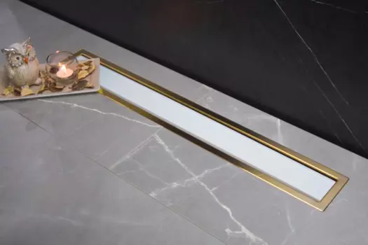 Душевой канал 950 мм Pestan Confluo Premium White Glass Gold Line 13100126