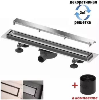 Душевой канал (лоток) Tece TECElinus 15103089 74 см, с решеткой, 2 в 1 под плитку, хром