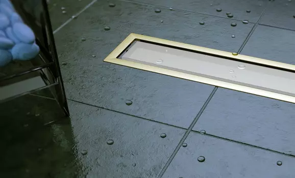 Душевой канал 550 мм Pestan Confluo Premium White Glass Gold Line 13100090