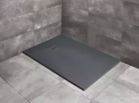Душевой поддон из литьевого мрамора 140x90 см Radaway Kyntos F Anthracite HKF14090-64