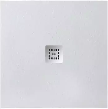 Душевой поддон из литьевого мрамора 80x80 см BelBagno TRAY-MR-UNO-A-80-35-W-CR