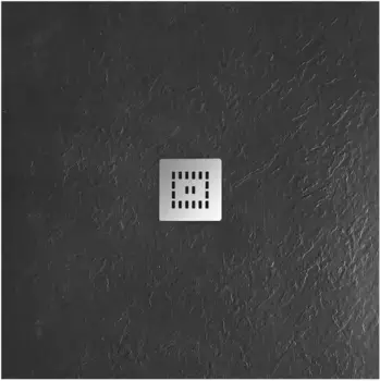Душевой поддон из литьевого мрамора 90x90 см BelBagno TRAY-MR-UNO-A-90-35-NERO-CR
