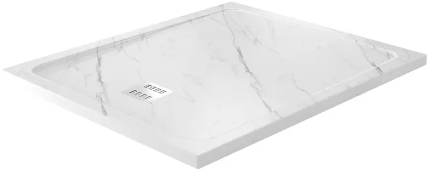 Душевой поддон из литьевого мрамора 120x100 см WasserKRAFT Rhin 44T 44T10