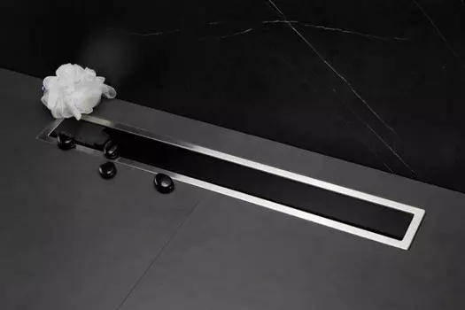 Душевой канал 650 мм Pestan Confluo Premium Black Glass Line 13000293