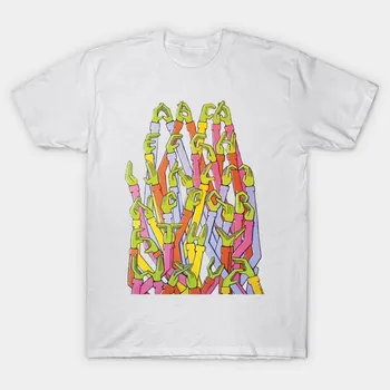 T Shirt Women Zombie Alphabet Harajuku Print Kawaii Tshirt Summer Short Sleeve Female T-Shirt Top Tee S розовый