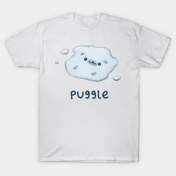 T Рубашка женщин Puggle Harajuku Печать Кавайи футболка Летний короткий рукав женский футболка Top Tee S