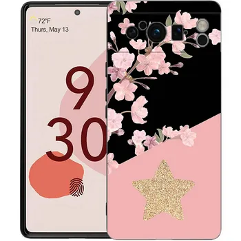 Чехол для телефона Google Pixel 8 A 7 6 Pro 6A 5G черный мягкий противоударный чехол силиконовый TPU чехол золотой цветок с буквами Pixel 6 Pro