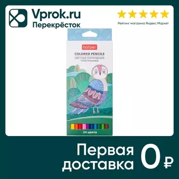 Карандаши цветные Hatber Colora 24 цветас доставкой!