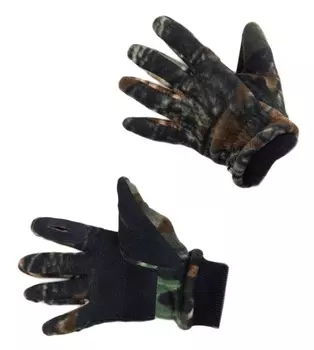 Перчатки Охотника с кожаными накладками (Флис, Темный лес) Holster (370257507)