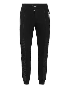Спортивные брюки с нейлоновыми вставками PHILIPP PLEIN, черный
