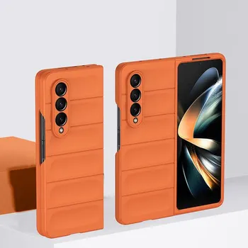 Простой матовый удобный чехол для Samsung Galaxy Z Fold 4 5g Fold3 Fold4 Fold 3 Zfold3 Zfold4 Ультратонкий чехол для телефона ПК for Samsung Z Fold 4 фиолетовый