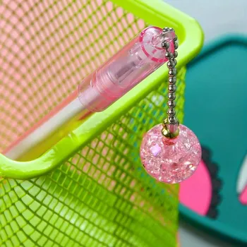 Back to school season 10pcs 0.5mm creative wishing bottle pendant pen cute crystal pendant gel pen high-value stationery prize gift water pen фиолетовый