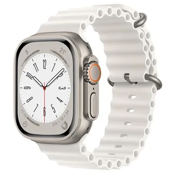 Ремешок Ocean для Apple Watch 49 мм, 45 мм, 41 мм, 44 мм, 40 мм, 42 мм, 38 мм, 40, 44, 45 мм, силиконовый браслет iWatch series 7, 6, 5 se Ultra 8, ремешок 38mm 40mm 41mm