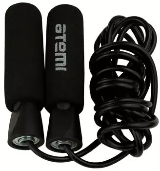 Скакалка на подшипниках Atemi AJR05BK, 2,8 м, черная