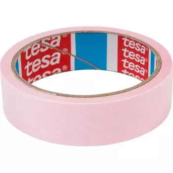 Лента малярная розовая Tesa, 25 мм x 25 м
