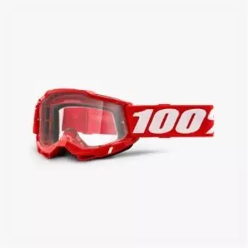 Веломаска 100% Accuri 2 Goggle, Red/Clear Lens, 50221-101-03