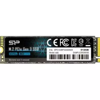 SSD накопитель Silicon Power P34A60 512Gb/PCI-E x4/M.2 2280 (SP512GBP34A60M28)