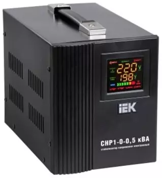 Стабилизатор напряжения IEK Home 0.5кВА однофазный черный (IVS20-1-00500)