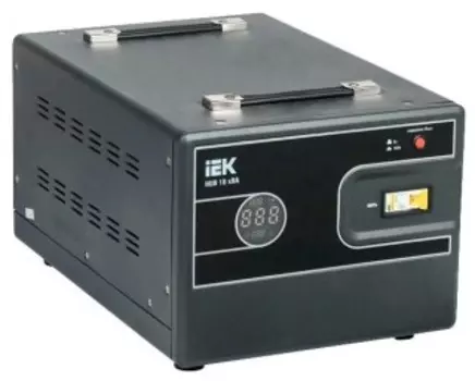Стабилизатор напряжения IEK Hub 10кВА однофазный черный (IVS21-1-010-13)