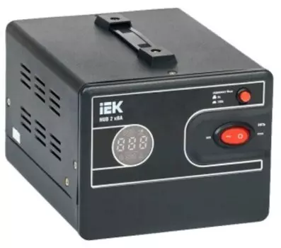 Стабилизатор напряжения IEK Hub 2кВА однофазный черный (IVS21-1-002-13)