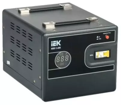 Стабилизатор напряжения IEK Hub 3кВА однофазный черный (IVS21-1-003-13)