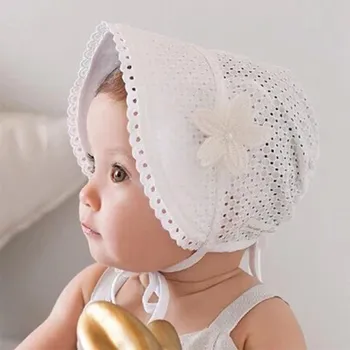 Весенняя шапка, летняя милая хлопковая шапка принцессы с принтом Hollo Enfant, детская шапочка с цветочным принтом, кружевная кепка с цветочным принтом розовый