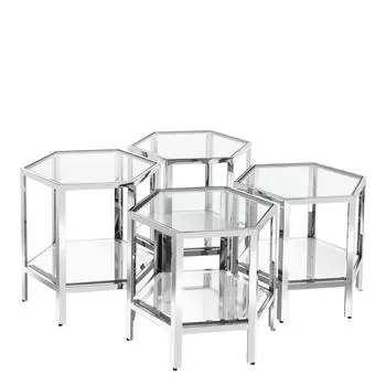Журнальный стол (to4rooms) серебристый 45x46x39 см.