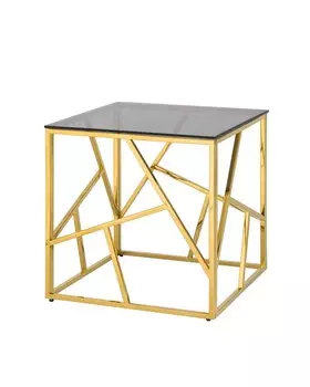 Журнальный столик арт деко (stoolgroup) золотой 55x55x55 см.