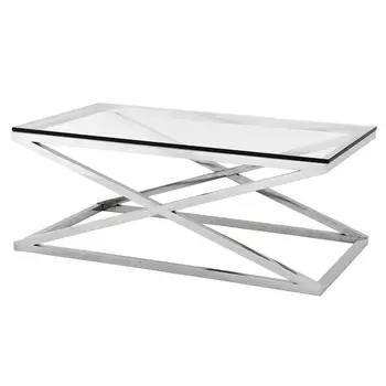 Журнальный столик ayser (zmebel) серебристый 120x47x70 см.