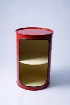 Журнальный столик-бочка (starbarrel) красный 45x68x45 см.