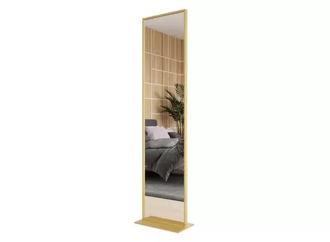 Зеркало zeliso-1 gold одностороннее (genglass) золотой 45x185x25 см.