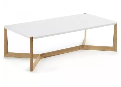 Журнальный столик duplex (la forma) белый 160x35x60 см.
