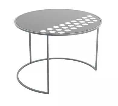 Журнальный стол круглый с перфорацией acan (my modern home) белый 32x43 см.