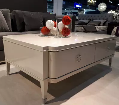 Журнальный стол modena (fratelli barri) белый 125x45x85 см.