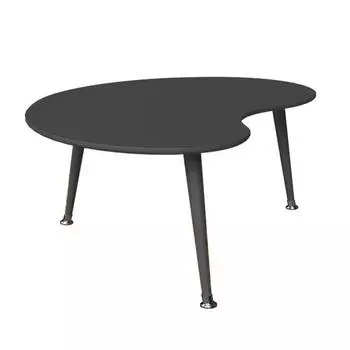 Журнальный стол почка монохром (woodi) черный 43.0x60.0x90.0 см.