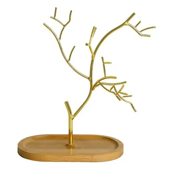Elegant Jewelry Stand Necklace Holder Jewelry Display Rack Tree Shape Jewelry Organizers for Organizing Accessories чёрный
