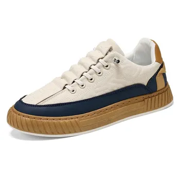 Autumn New Breathable and Casual White Thick Soled Sports and Casual Men s Board Shoes 40 чёрный
